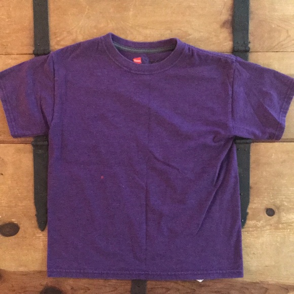 Hanes Shirts Tops Hanes Boys Size Small Plain Purple Tee Shirt Poshmark